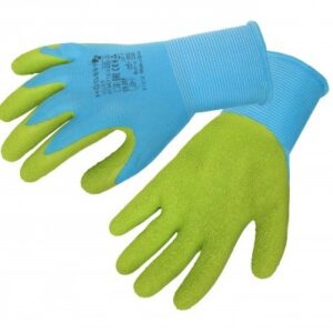 ULLER rękawice powlekane latexem niebiesko/zielone