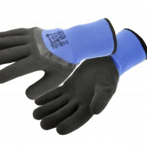 ZICHER ocieplane rękawice powlekane latexem niebieskie