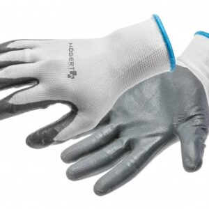 TERRA rękawice ochronne powlekane nitrylem jasne szare