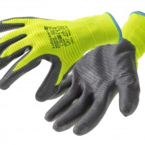 VECHTE rękawice karbowane powlekane nitrylem zielone/c.szare