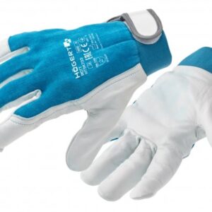 ROTT rękawice skórzane monterskie (skóra kozia) niebieskie