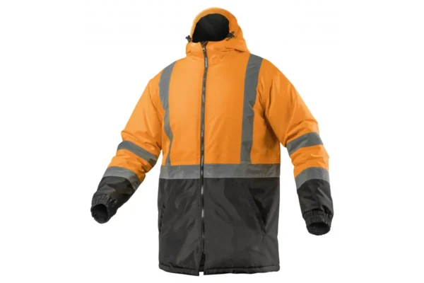 kurtka ostrzegawcza parka ocieplana pomarańczowa