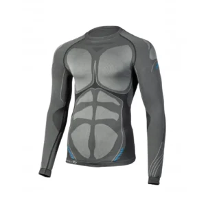 Koszulka termiczna ciemnoszara została wykonana z materiałów najwyższej jakości. Efektywnie zatrzymuje ciepło ciała, co sprawia, że jest użyteczna nie tylko podczas outdoorowych aktywności